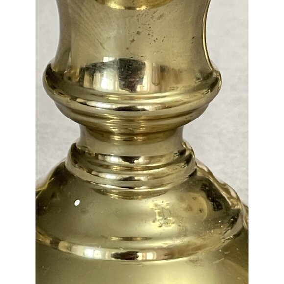 VTG Virginia Metalcrafters Brass Candlesticks Set of 2 – 3” Tall USA Made - Picture 11 of 12